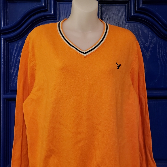 Orange V Neck Sweater American Eagle Outfitters - Picture 4 of 16